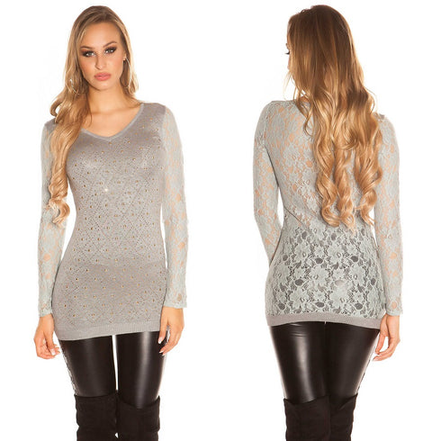 Long Sleeve Lace Jumper